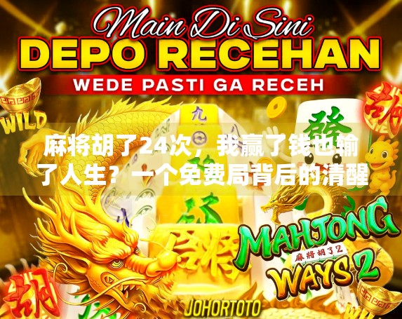 麻将胡了24次,我赢了钱也输了人生?一个免费局背后的清醒与反思