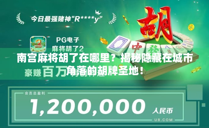 南宫麻将胡了在哪里?揭秘隐藏在城市角落的胡牌圣地!